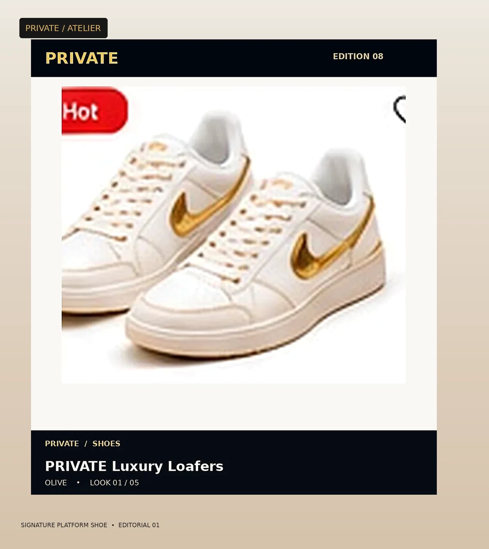 PRIVATE Signature Platform Shoe — editorial view 1