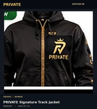 PRIVATE Signature Track Jacket, view 5