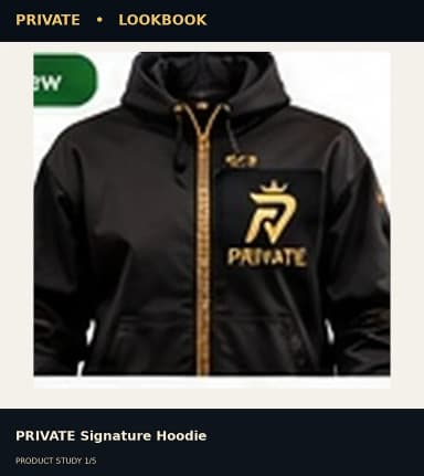 PRIVATE Signature Hoodie, view 1