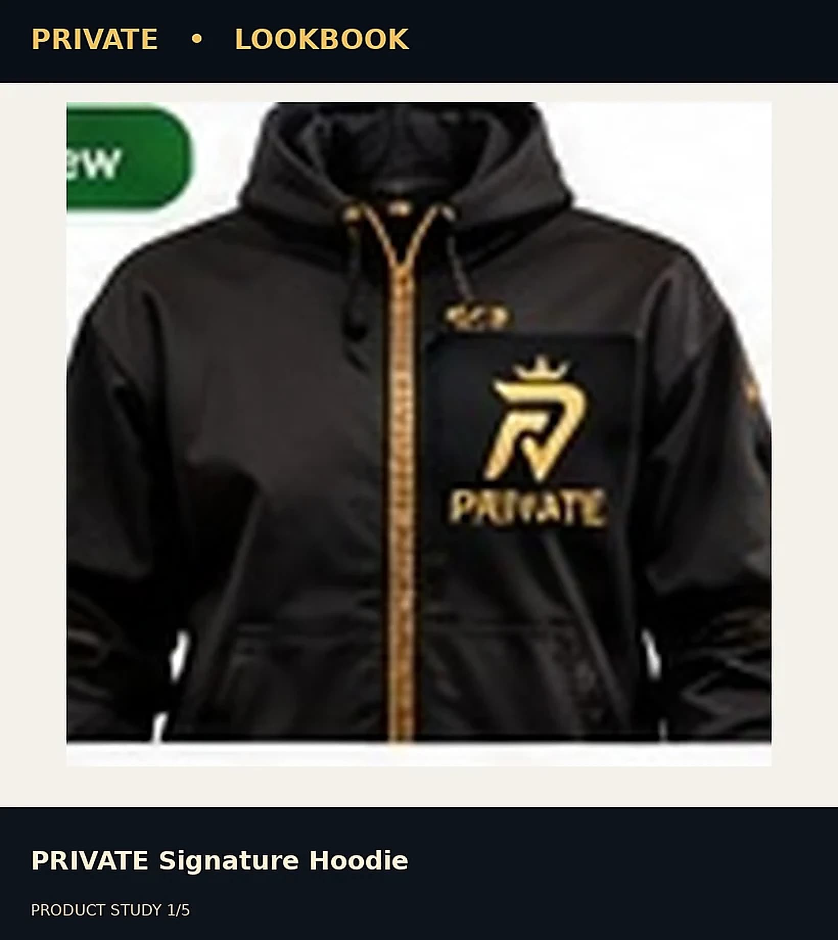 PRIVATE Signature Hoodie — editorial view 1