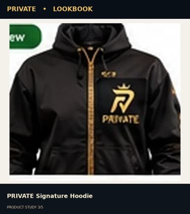 PRIVATE Signature Hoodie, view 3