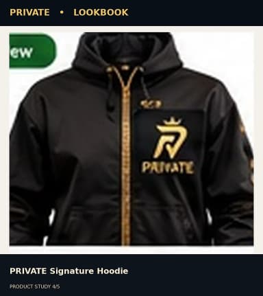 PRIVATE Signature Hoodie, view 4