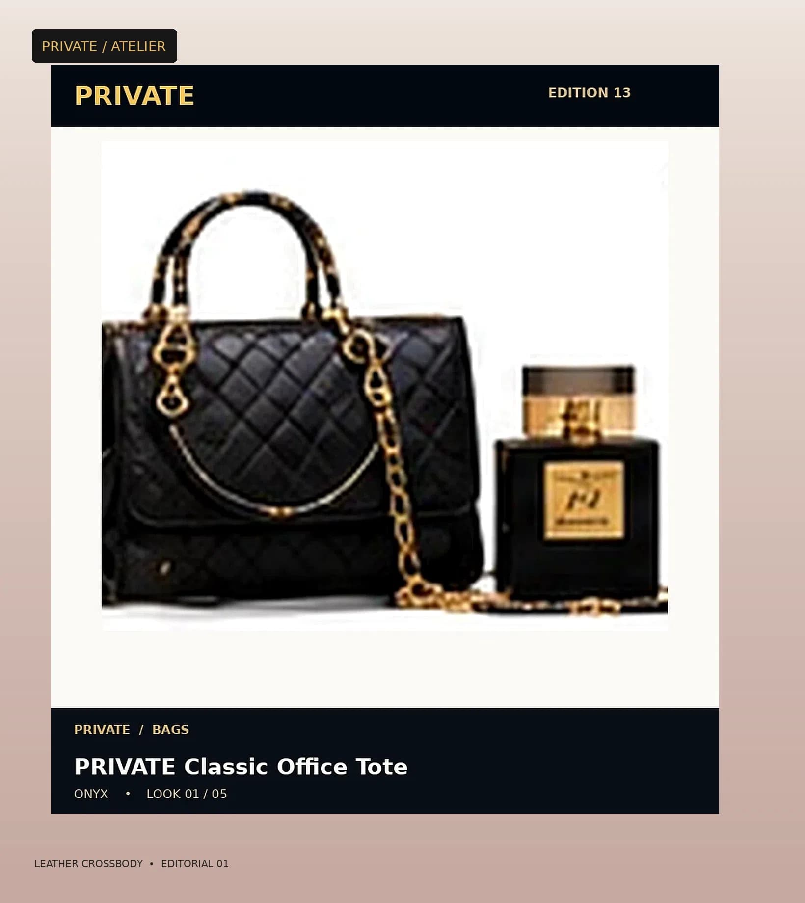 PRIVATE Leather Crossbody — editorial view 1