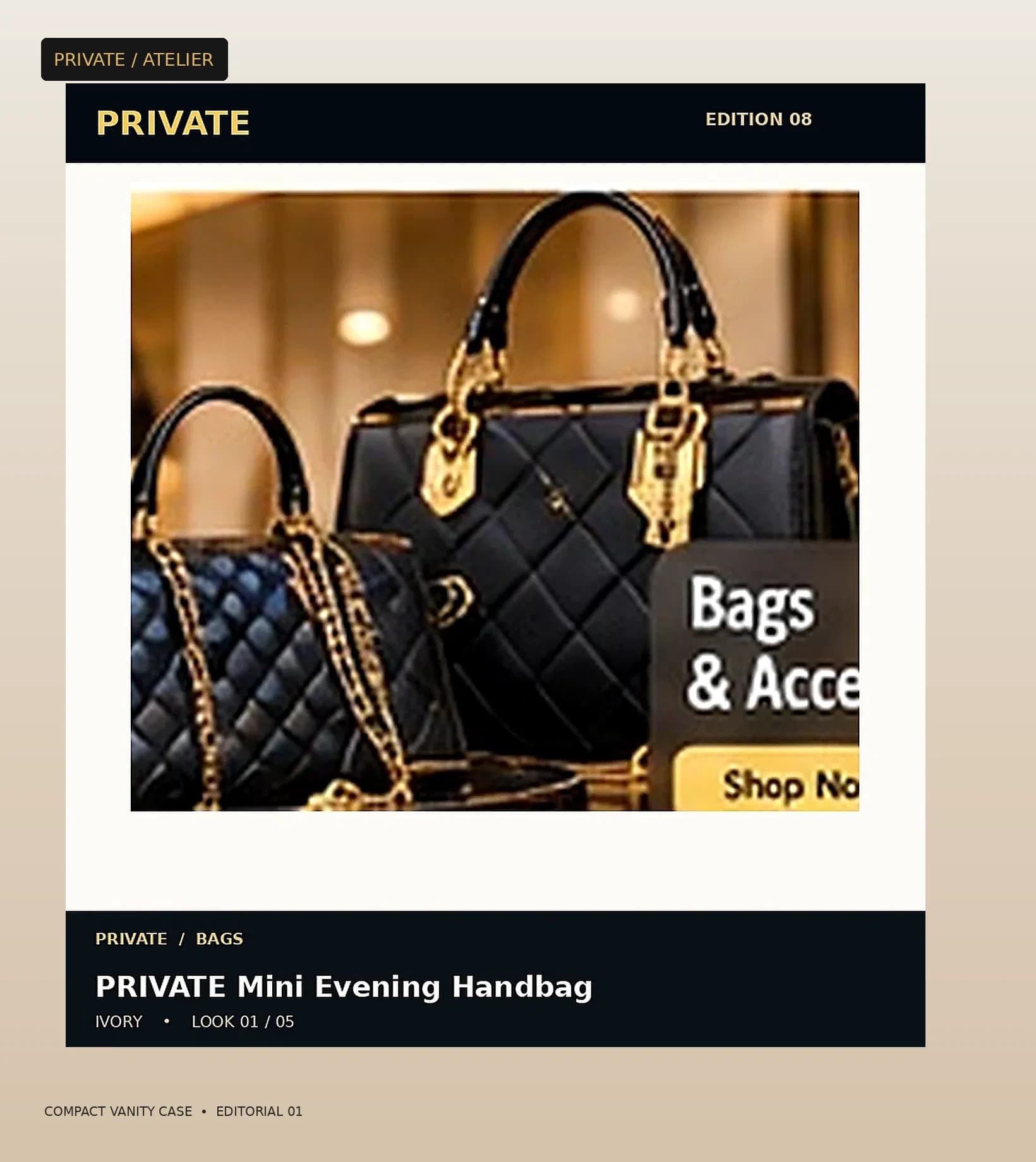 PRIVATE Compact Vanity Case — editorial view 1